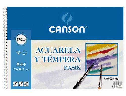 Bloco de desenho aguarela espiral 325x460mm 10 folhas , Canson , 11707 , 8422714006970